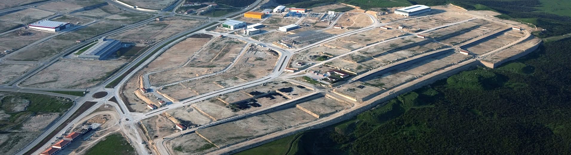 İMES OSB altyapı ve hafriyat çalışmalarının havadan görünümü